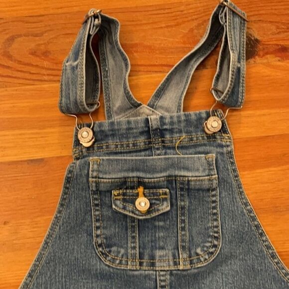 Jordache Denim Dip Dye Overall Shortalls Girl's Size M (7-8) Casual Boho - Picture 9 of 14